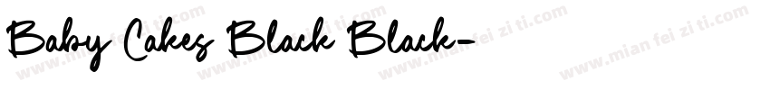Baby Cakes Black Black字体转换